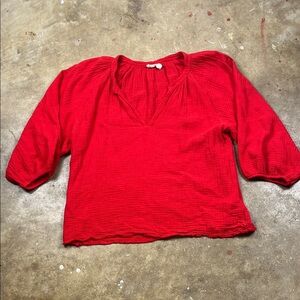 Nation LTD Red Gauze Top
Size: Medium